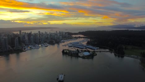 Vista-aérea-de-Canadá-Vancouver,-BC