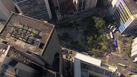 Rio-de-Janeiro-Downtown-City-Buildings,-overhead-aerial-shot