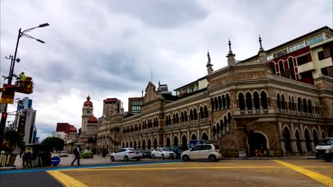 KUALA-LUMPUR,-Malaysien-–-FEBRUAR,-2016-:-Sultan-Abdul-Samad-Gebäude-im-Merdeka-Platz.-Sultan-Abdul-Samad-Gebäude-ist-Büro-des-Ministerium-für-der-Informationen,-Kommunikation-und-Kultur-von-Malaysien