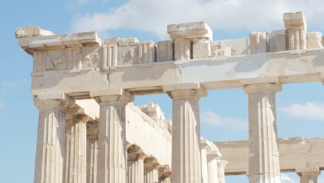 Timelapse-Blick-auf-die-Akropolis-in-Athen,-Griechenland