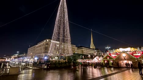Hamburgo-de-Navidad-Pan-y-inclinación-Time-Lapse