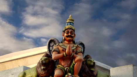 Traditional-Hindu-temple,-South-India,-Kerala