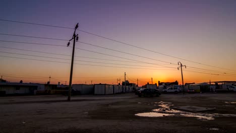 Sonnenuntergang-in-einem-Flüchtlingslager-in-Kurdistan