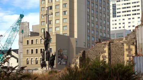 general-view-of-the-Cathedral-damaged-nave-with-the-steel-structure-preventing-the-rest-of-the-stone-body-from-a-new-collapse,-after-the-2011-earthquake.