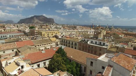 Vista-aérea-de-Palermo,-Italia