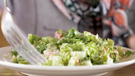 Young-girl-eats-salat.