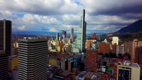 Aerial/Drone-view-of-downtown-Bogotá,-Colombia-6