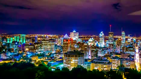 Montreal-Stadt-bei-Nacht-Zeitraffer-4k