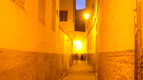 Timelapse-de-rotación-calle-puesta-del-sol-de-Fez