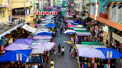 Nassen-Markt-in-Hong-Kong---Zeitraffer