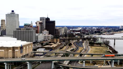 Timelapse-del-horizonte-de-Memphis,-Tennessee