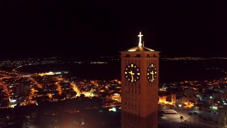 Aerial-view-of-the-Shrine-of-Nossa-Senhora-Aparecida,-Aparecida,-Sao-Paulo,-Brazil.-Patroness-of-Brazil.-Church,-temple,-religion,-faith.-Catholic-church.-Catholic-Religion.-Catholic-Priest.