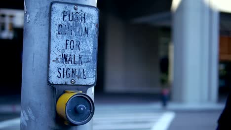 Old-Crosswalk-Button-Loopable-Traffic-and-Pedestrians-in-Boston