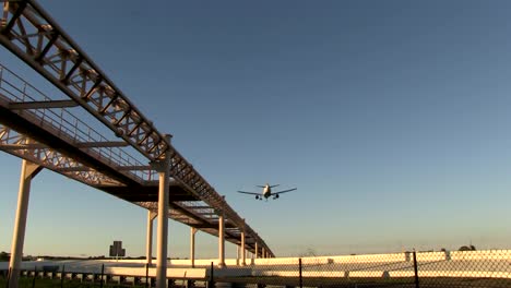 Passagierflugzeug-Landung