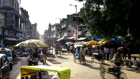 New-Delhi-Pahar-Ganj-Markt-Zeitraffer