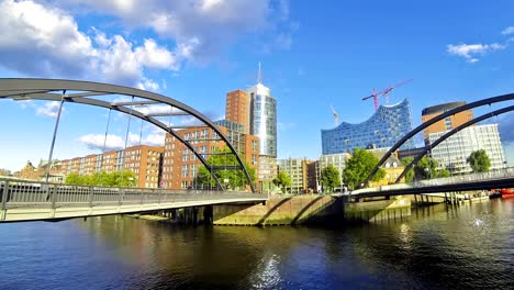 Speicherstadt-district-in-Hamburg-city,-Germany