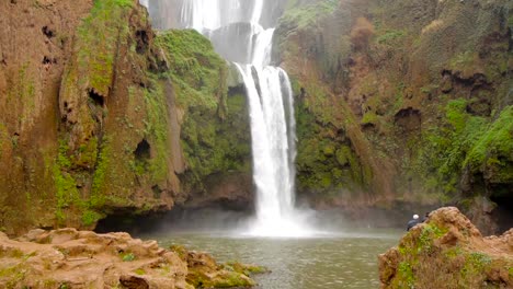 Ouzoud-Waterfalls-located-in-the-Grand-Atlas-village-of-Tanaghmeilt,-in-the-Azilal-province-in-Morocco,-Africa