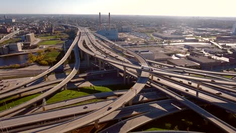 Orientadas-al-sur-de-intercambio-de-Marquette-de-Milwaukee