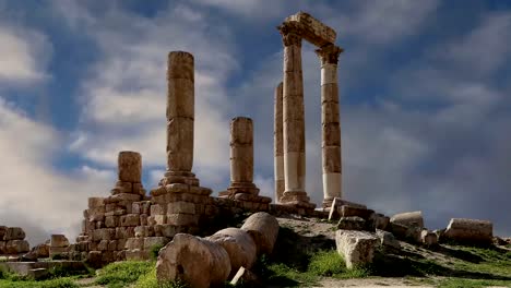 Monumentos-de-la-ciudad-de-Amman--vieja-colina-de-la-ciudadela-romana,-Jordania