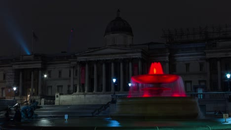 Time-Lapse-National-Gallery-lit-fountains-to-support-Belgium