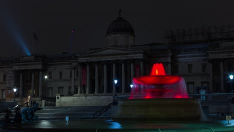 Time-Lapse-Nationalgalerie-beleuchteten-Brunnen-um-Belgien-zu-unterstützen