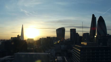 Lapso-de-tiempo-de-la-ciudad-de-Londres-al-atardecer