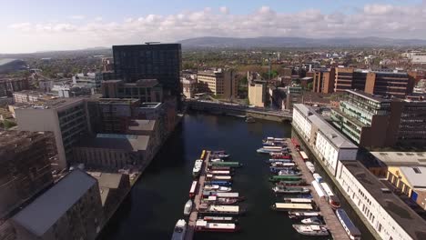 Grand-Canal-Dock,-Dublin---Drone