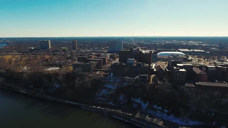 Las-ciudades-gemelas-de-Minneapolis-Minnesota-aérea-Drone