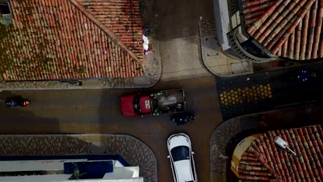 Vista-aérea/zángano-de-las-calles-de-Bogotá,-Colombia-9