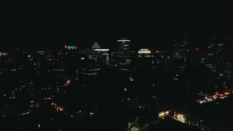 Aerial-footage-of-Montreal-Canada-by-night