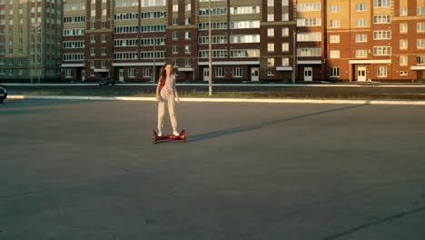 Boys-and-girls-rides-on-bikea-and-scooters-rolling-right-to-the-camera