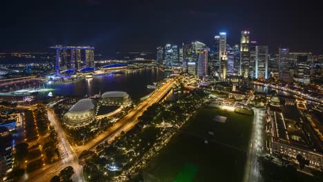 4k-UHD-beautiful-time-lapse-of-night-scene-at-Singapore