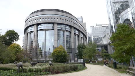 exterior-del-Unión-Europea-edificio-del-Parlamento-en-Bruselas