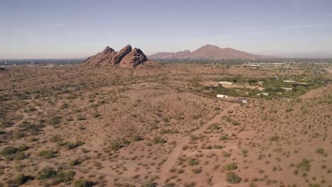 Camelback-Mountain-Rising-Aerial-Outside-Pheonix-Arizona