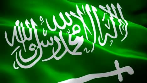 Saudi-Arabia-seamlessly-looping-flag-video-waving-in-wind.-Realistic-Saudi-Flag-background.-Saudi-Arabia-Flag-Looping-Closeup-1080p-Full-HD-1920X1080-footage.-Saudi-Arabia-Makkah-Middle-East-country