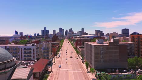 Holzabgewandfahrt-in-Detroit-Michigan-in-der-Luft