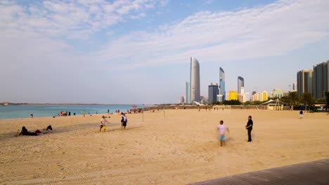 Lapso-de-tiempo-de-la-playa-de-abu-dhabi