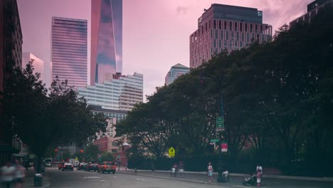 La-ciudad-de-Nueva-york-de-greenwich-street-4-K-time-lapse