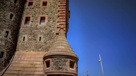 Timelapse-of-beautiful-"Nibelungenbrücke"-in-Worms,-Germany