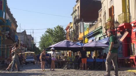 Straße-Aufnahme-von-Caminito,-La-Boca