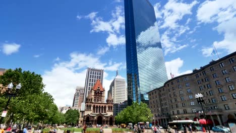 Verano-vista-de-Copley-Square-en-Bostón