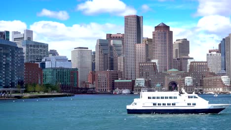 Boston-Skyline-Establishing-Shot-as-Seen-from-Boston-Inner-Harbor