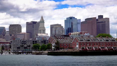 Boston-Skyline-Establishing-Shot-as-Seen-from-Boston-Inner-Harbor