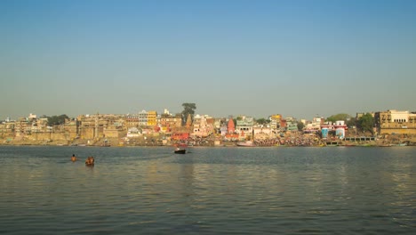 Zeitraffer-von-Varanasi,-Indien.