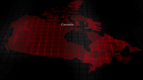 Mapa-ominoso-digital-futuro-rojo-de-Canadá