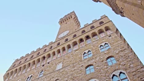 Blick-auf-Piazza-della-Signoria,-Palazzo-Vecchio,-Florenz.