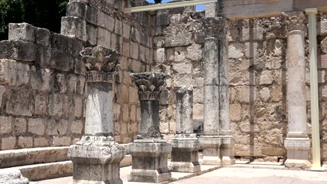 Slow-Pan-Over-Pillars-of-Ancient-Temple