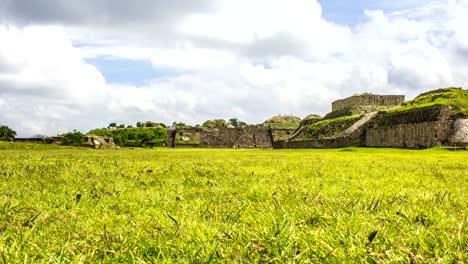 Monte-Albán,-Chiapas,-México,-zapotecas-antiguos-mesoamericanos-pirámides,-Time-Lapse