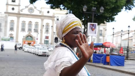 Mujer-brasileña-de-origen-africano,-Bahia,-Brasil