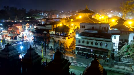 Cremation-in-Pashupatinath-Kathmandu.-The-Hindu-ritual-of-cremation-in-Pashupatinath-Temple-at-night,-Nepal